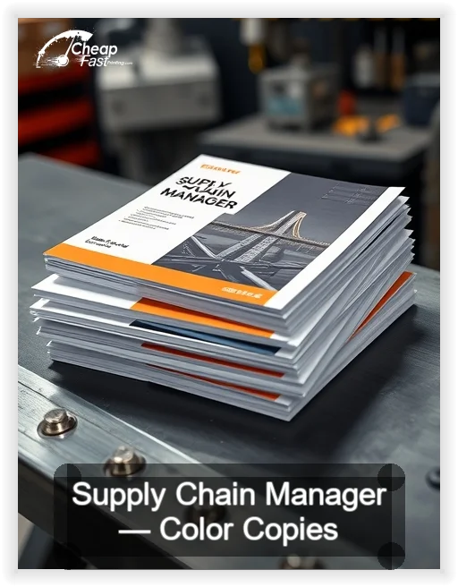 Supply Chain Manager business card design sample