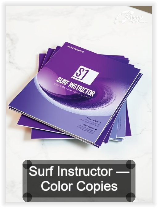 Surf Instructor business card design sample