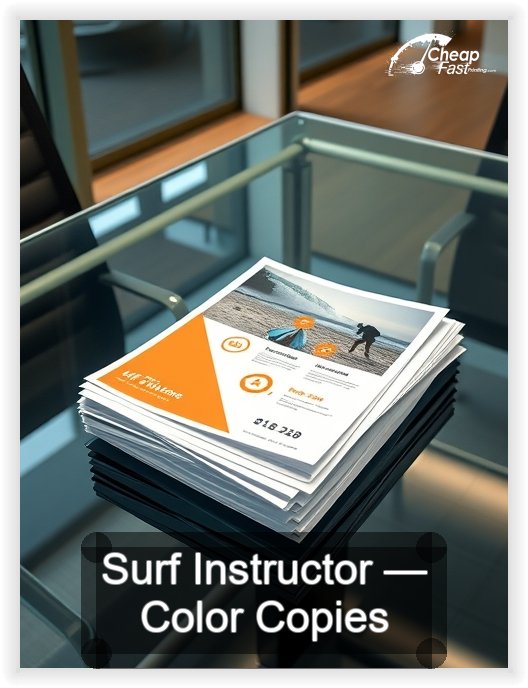 Surf Instructor business card design sample