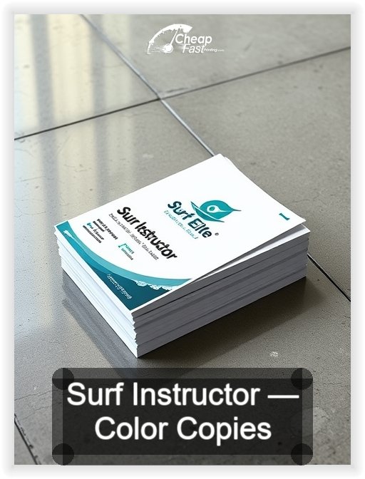 Surf Instructor business card design sample