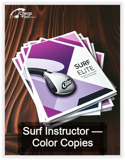 Surf Instructor business card design sample