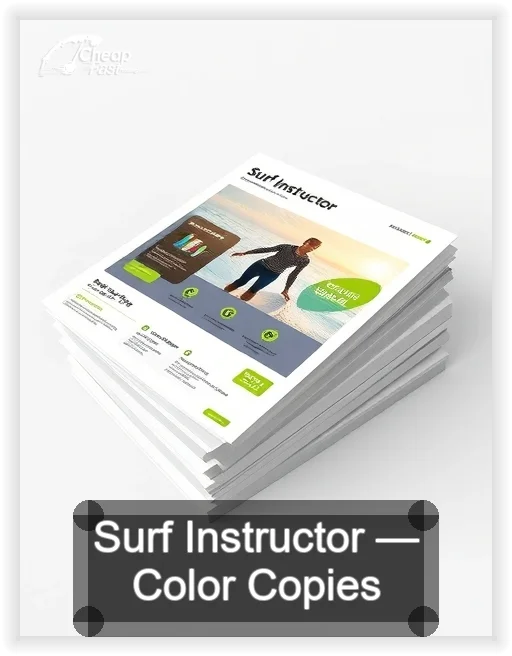 Surf Instructor business card design sample
