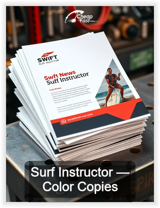 Surf Instructor business card design sample