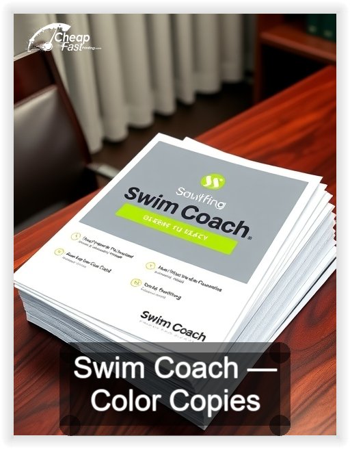 Swim Coach business card design sample