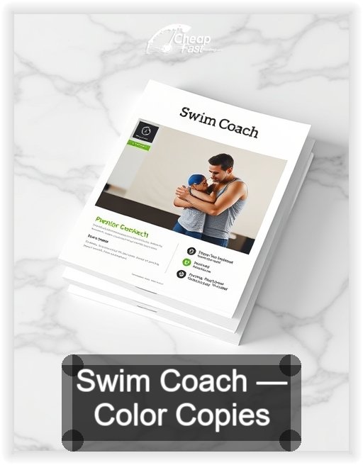Swim Coach business card design sample