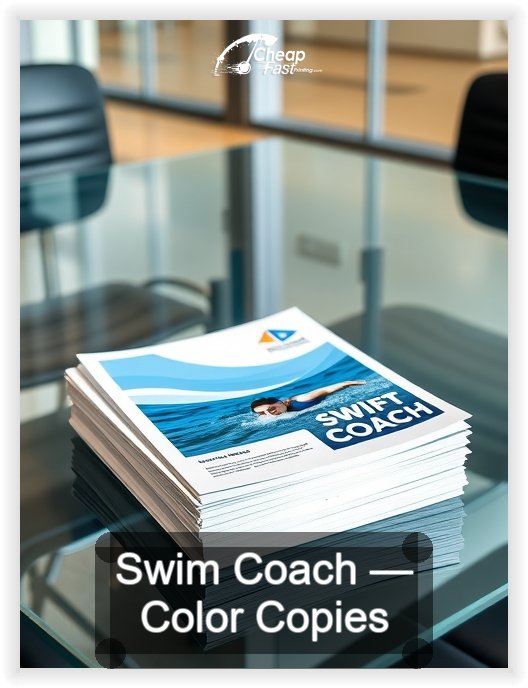 Swim Coach business card design sample