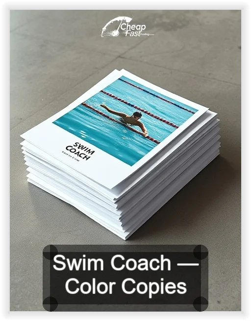 Swim Coach business card design sample