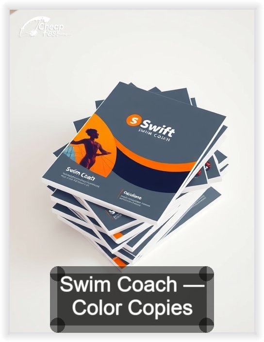 Swim Coach business card design sample