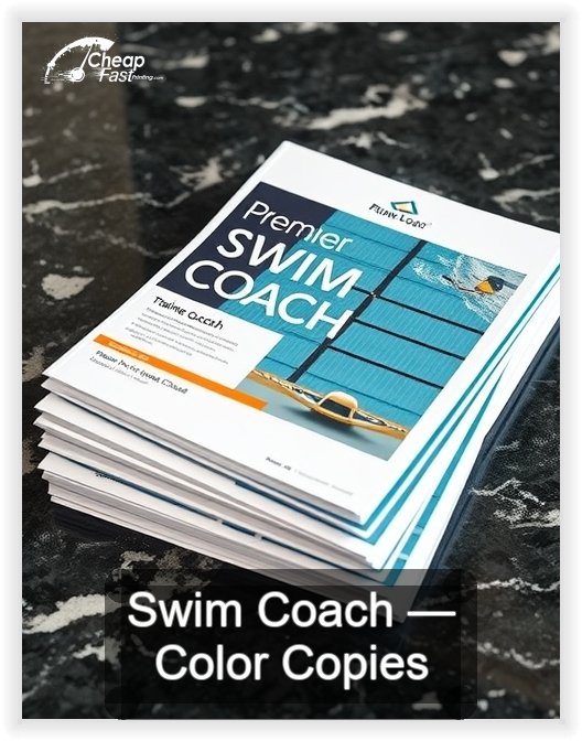 Swim Coach business card design sample
