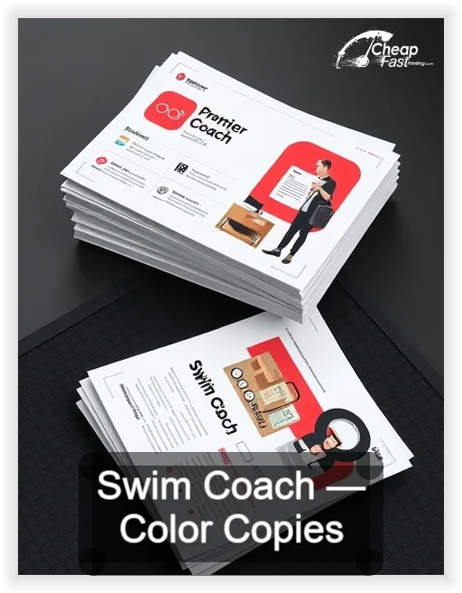 Swim Coach business card design sample