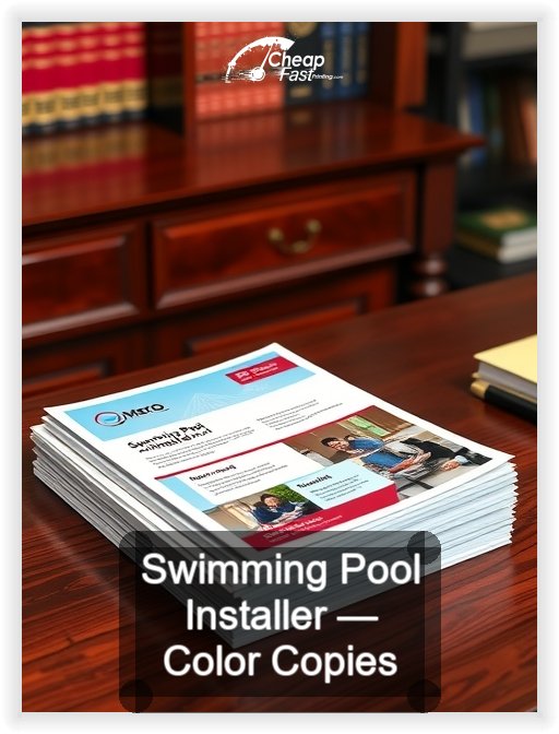 Swimming Pool Installer business card design sample