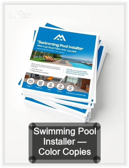 Swimming Pool Installer business card design sample