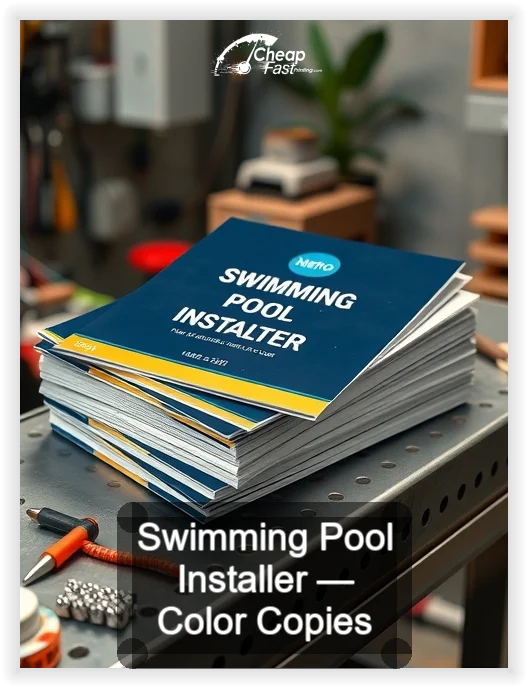 Swimming Pool Installer business card design sample