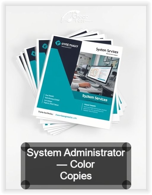 System Administrator business card design sample