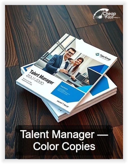 Talent Manager business card design sample