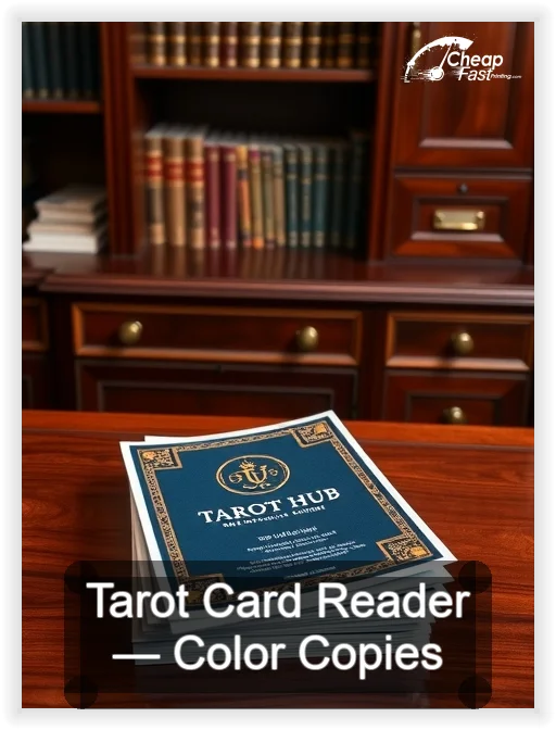 Tarot Card Reader business card design sample