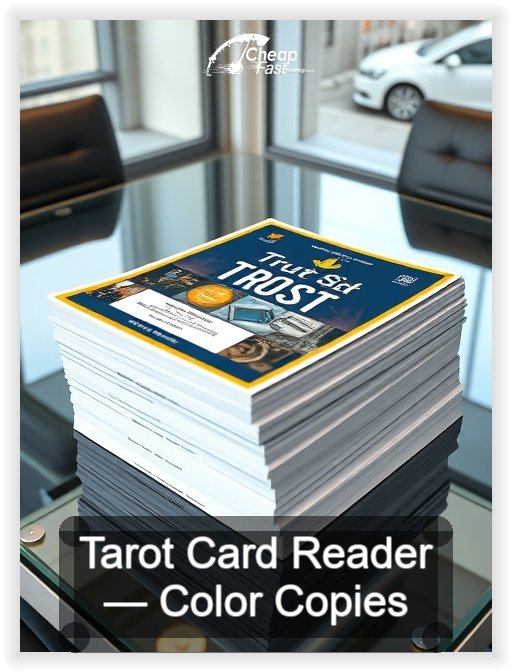 Tarot Card Reader business card design sample