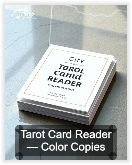 Tarot Card Reader business card design sample