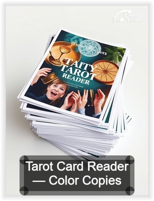 Tarot Card Reader business card design sample