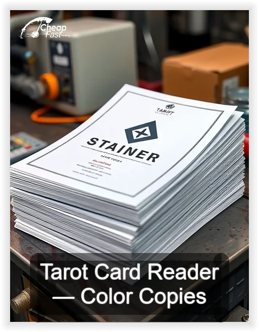 Tarot Card Reader business card design sample