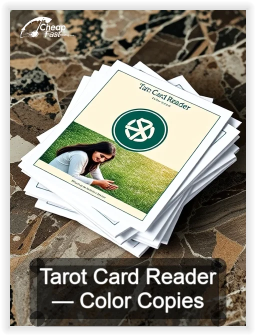 Tarot Card Reader business card design sample