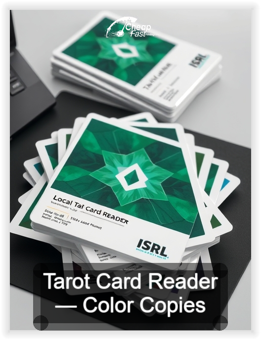 Tarot Card Reader business card design sample