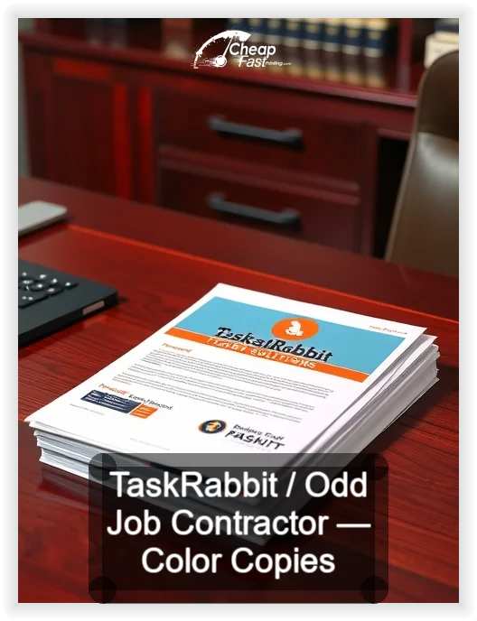 Taskrabbit Odd Job Contractor business card design sample