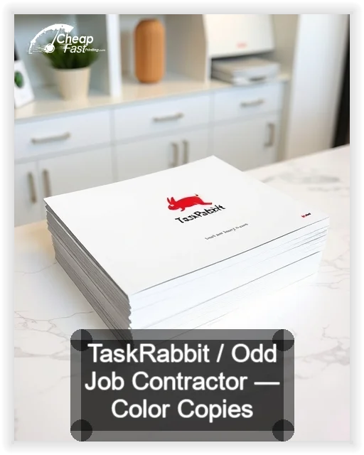 Taskrabbit Odd Job Contractor business card design sample