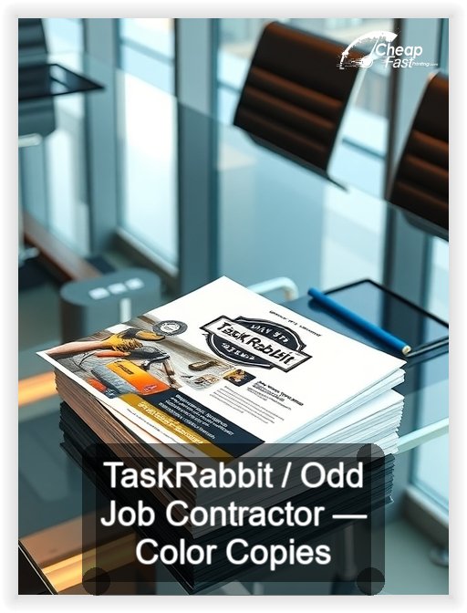 Taskrabbit Odd Job Contractor business card design sample