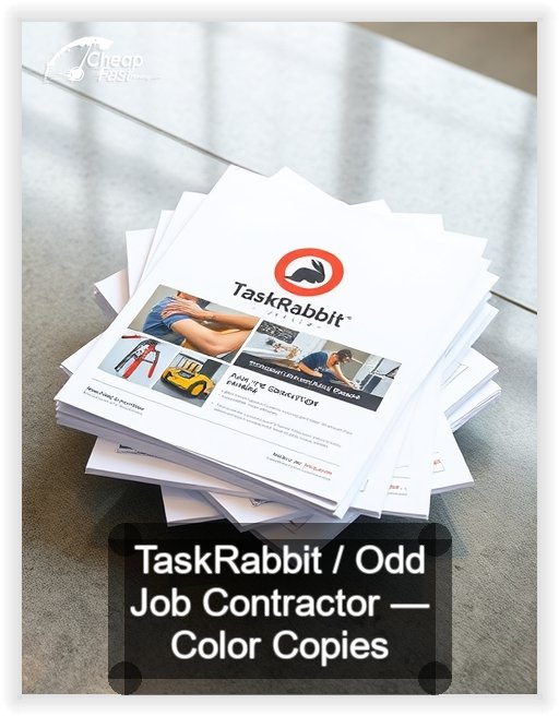 Taskrabbit Odd Job Contractor business card design sample