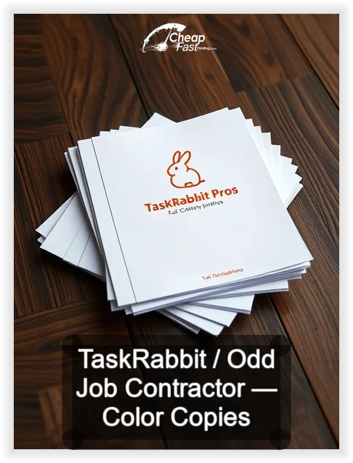 Taskrabbit Odd Job Contractor business card design sample
