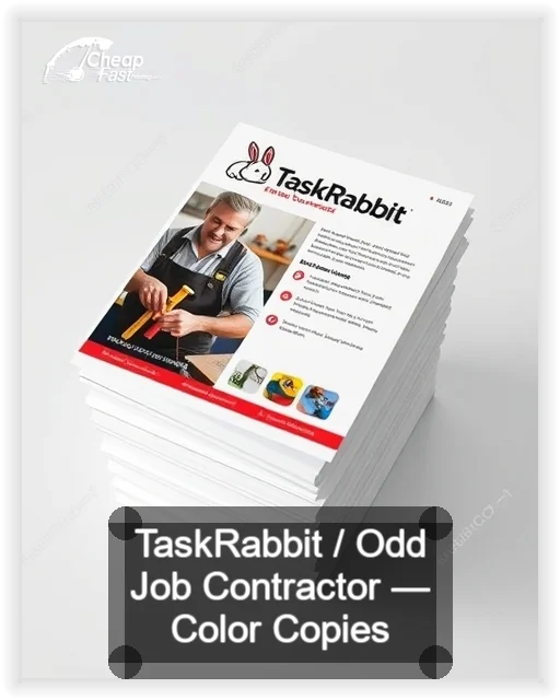Taskrabbit Odd Job Contractor business card design sample