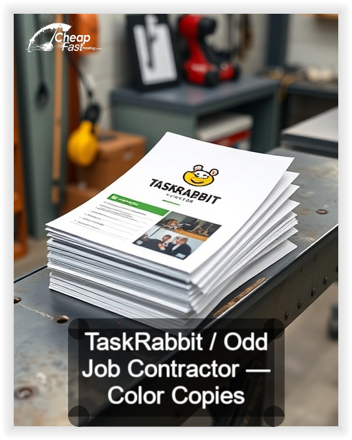 Taskrabbit Odd Job Contractor business card design sample