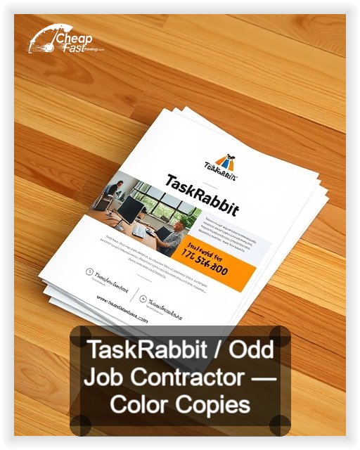 Taskrabbit Odd Job Contractor business card design sample
