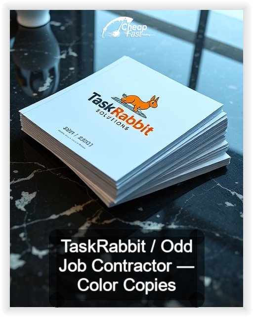 Taskrabbit Odd Job Contractor business card design sample