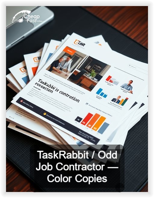 Taskrabbit Odd Job Contractor business card design sample