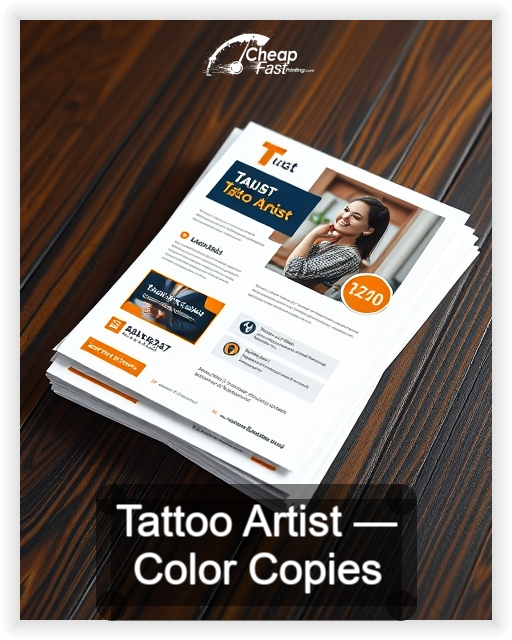 Tattoo Artist business card design sample