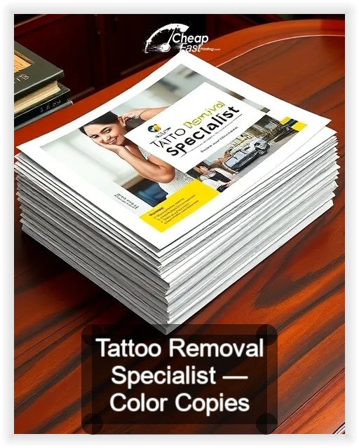 Tattoo Removal Specialist business card design sample