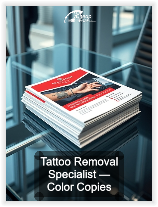Tattoo Removal Specialist business card design sample