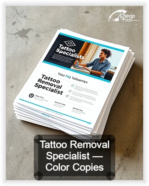 Tattoo Removal Specialist business card design sample