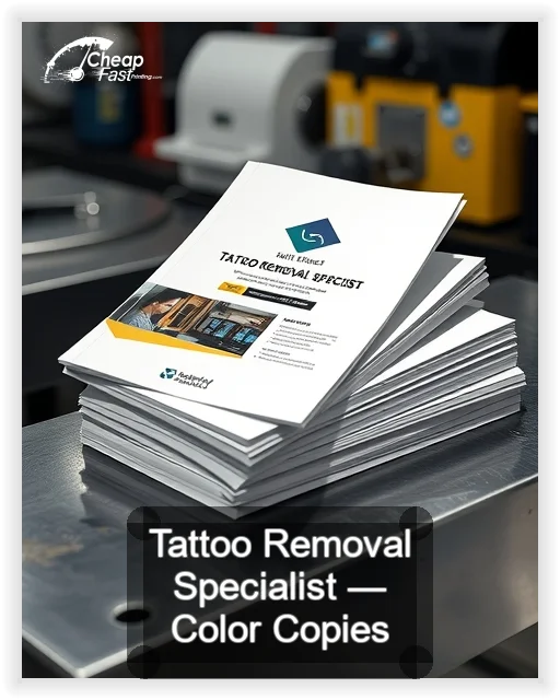 Tattoo Removal Specialist business card design sample