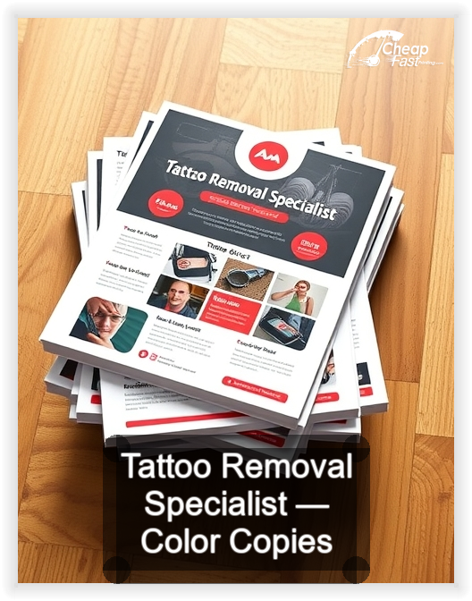 Tattoo Removal Specialist business card design sample