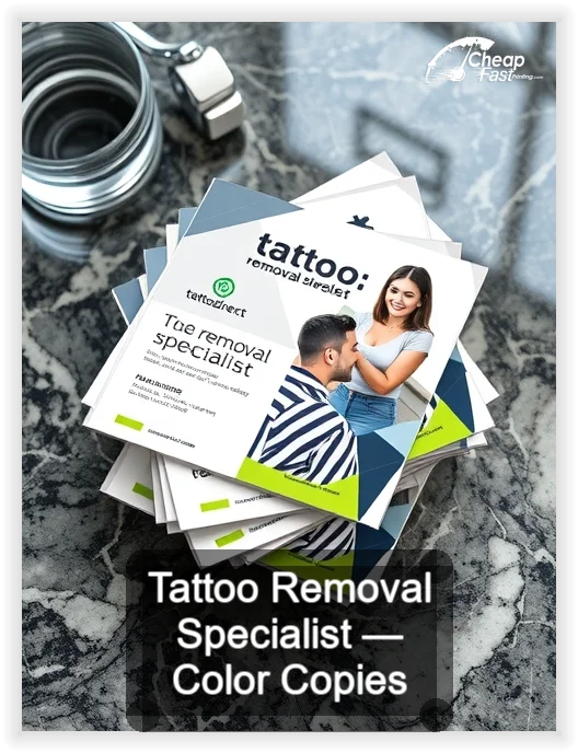 Tattoo Removal Specialist business card design sample