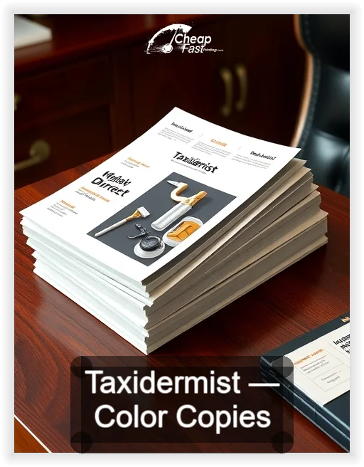 Taxidermist business card design sample
