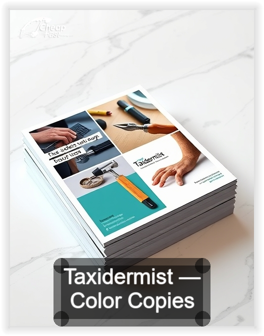 Taxidermist business card design sample