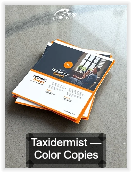 Taxidermist business card design sample