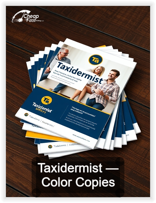 Taxidermist business card design sample