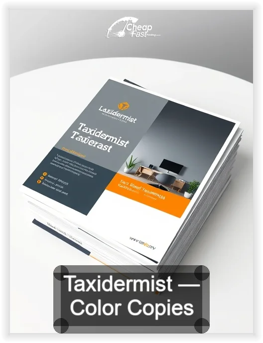 Taxidermist business card design sample