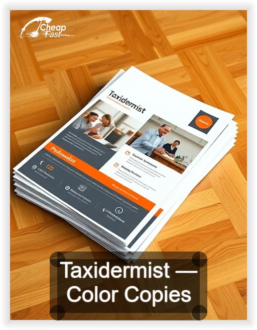 Taxidermist business card design sample