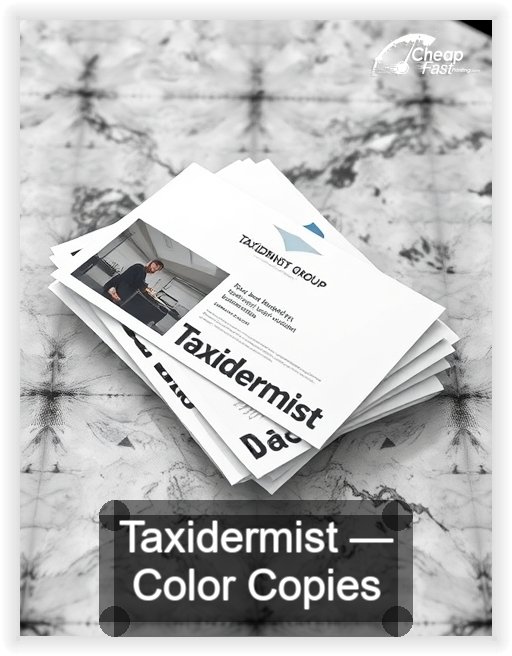 Taxidermist business card design sample
